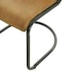 image 3 of Billy Leather Curved Dining Chair - Metal - L61 x W51 x H85 cm - Brown Brown