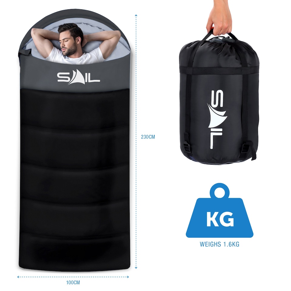 image 1 of SAIL One X Waterproof Sleeping Bag - Extra Wide 230x100cm - 3-4 Season