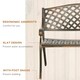 image 5 of Outsunny Cast Aluminium Garden Bench 2 Seater Antique Park Loveseat, Bronze