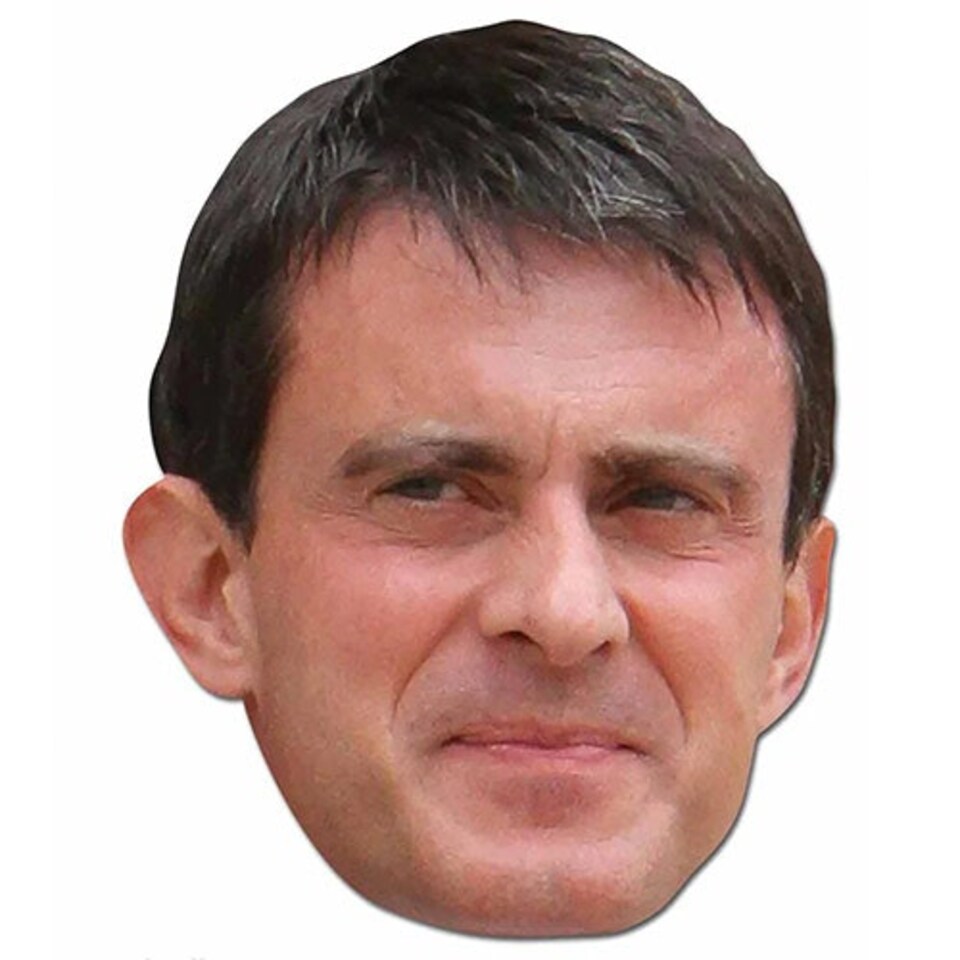 Manuel Valls Cardboard Face Mask