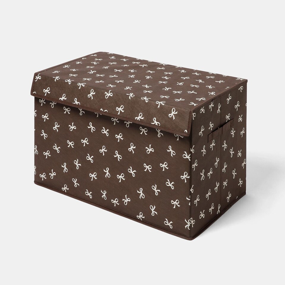 image 1 of OHS Bows Foldable Fabric Storage Box Toy Organiser with Lid