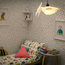 ValueLights Children's Pterodactyl Dinosaur White Ceiling Pendant Shade