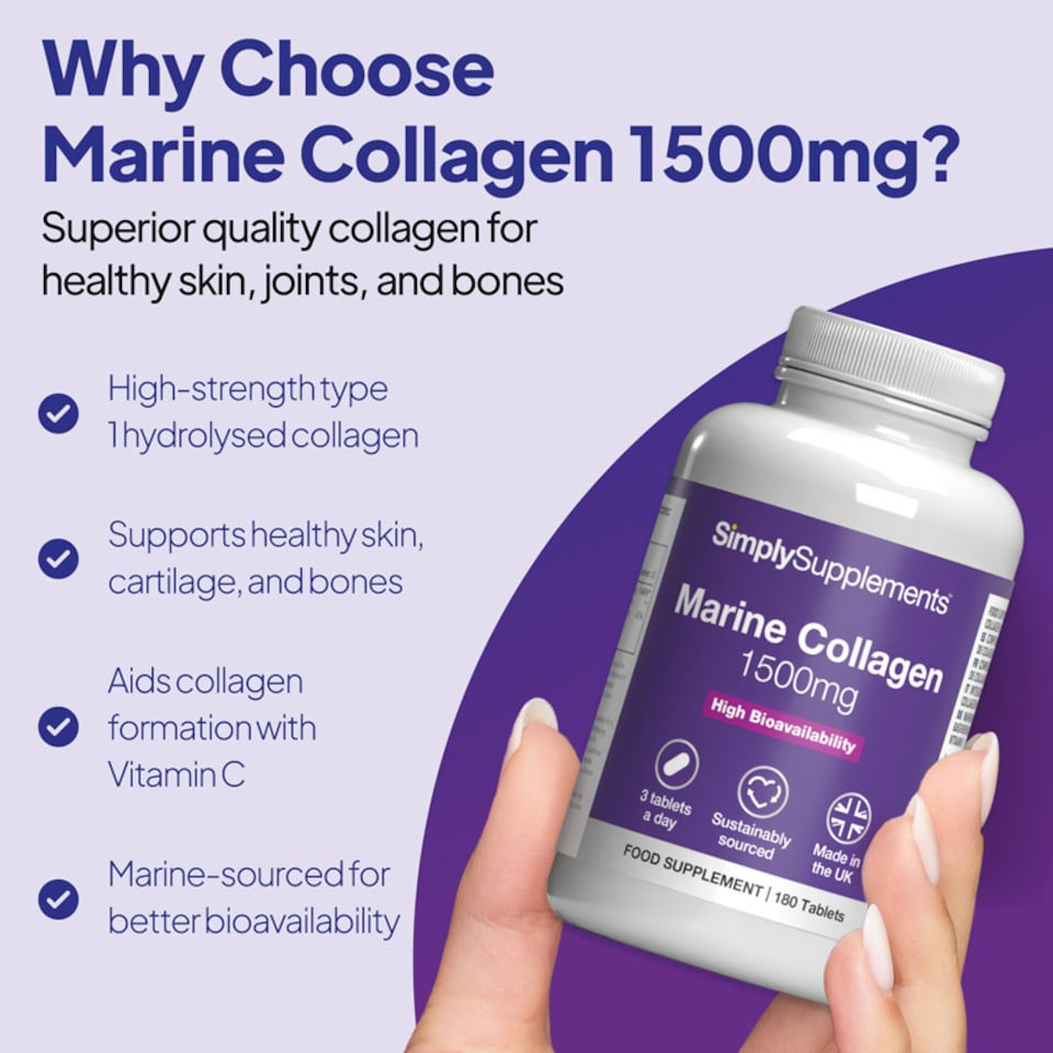 image 1 of Marine Collagen 1500mg - 180 Tablets | Multi
