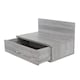 image 4 of Pair of Kelly Wall-Mounted Bedside Cabinets with Drawer - Modern Floating Bedside Tables | Grey | Grey Oak Effect | One Size | 2