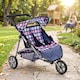 image 2 of BiBi Doll 3 Wheeler Twin Dolls Blue Pushchair Toy with Canopy & Basket For Up To 20" Dolls