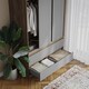 image 7 of 120cm 3 Sliding Doors Children Kids Wardrobe Bedroom Storage Closet Hanging Rail | Multi | Oak with Grey Doors | 1