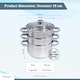 image 2 of Buckingham Stainless Steel 3 Tier Steamer Set 18 cm  Premium Quality