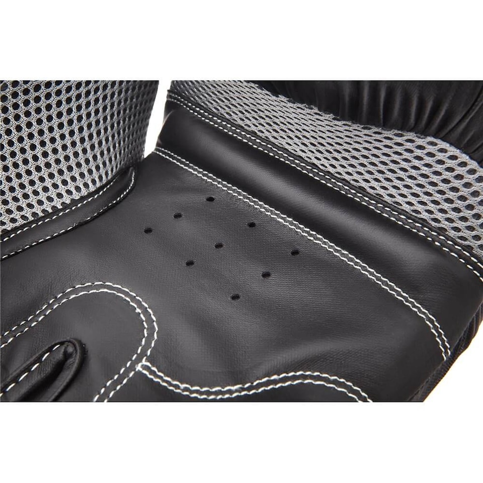 image 1 of Reebok Boxing Gloves 14oz — White/Black, Synthetic Leather with Hook-and-Loop Closure | Black | White/Black | 14oz