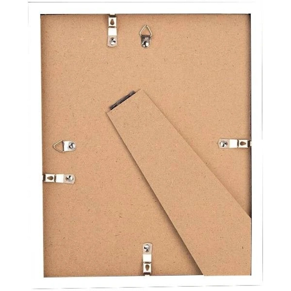 image 1 of 10 Pc Modern Photo Frame Set Wall Mountable and Freestanding Gallery | White | White | Not provided