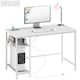 image 1 of HOMCOM 120 x 60 cm Home Office Desk Reversible Study Table for Bedroom White | White