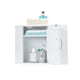 image 2 of Elegant Brands Salcombe White Wooden Bathroom Corner Cabinet White
