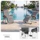 image 4 of Sun Lounger Cirrus with Plush Padding, Built-in Sun Shade and Folding Function | Grey | light grey | One Size | 2