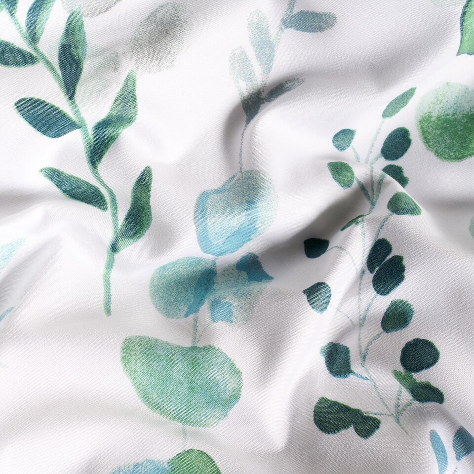 image 1 of OHS Watercolour Floral Reversible Bedding Set Duvet Cover with Pillowcase | Green | Green | Double