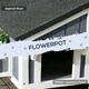 image 5 of PawHut Wooden Outdoor Cat House w/ Flower Pot, Windows, Multiple Entrances
