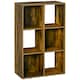 image 1 of HOMCOM Industrial Style Storage Shelf, Bookcase, Bookshelf, Rustic Brown