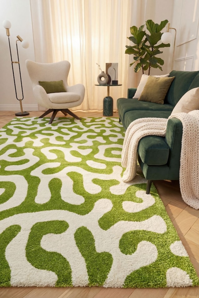 image 1 of The Rugs Joli Collection Abstract Pattern Soft and Dense Pile Living Room and Bedroom Floor Rug