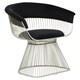 image 2 of Interiors by Premier Black Velvet and Silver Frame Chair Black