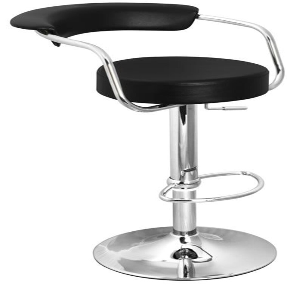 Lazio Adjustable Bar Stool Black Black
