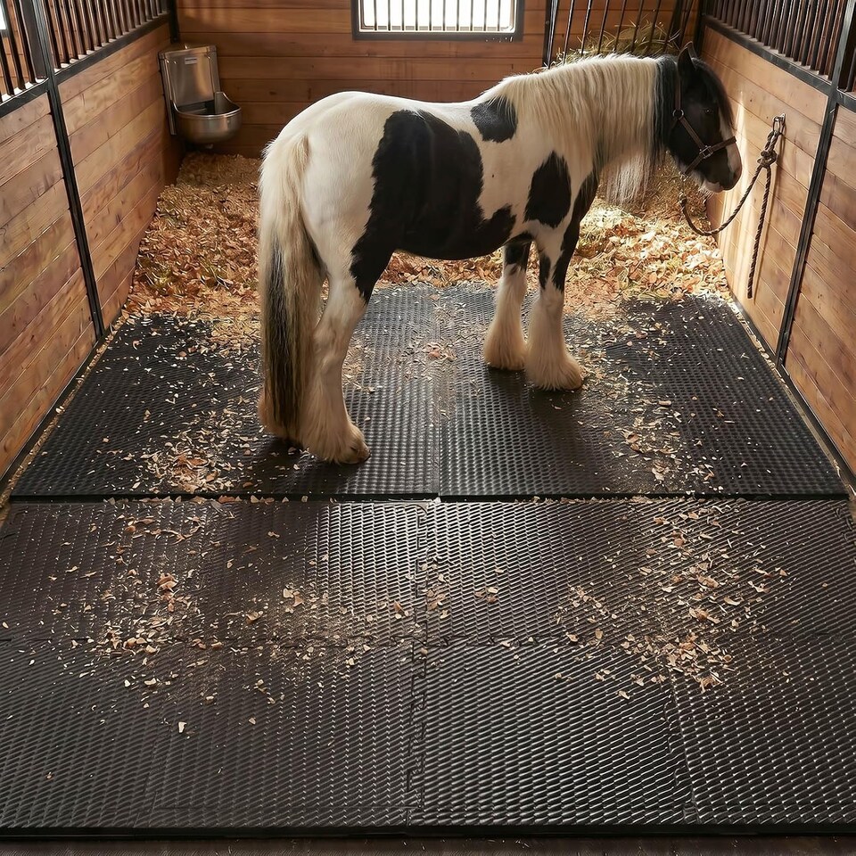 image 1 of Actiasmat EVA Interlocking Horse Floor Stable Mats 62x62cm 34mm