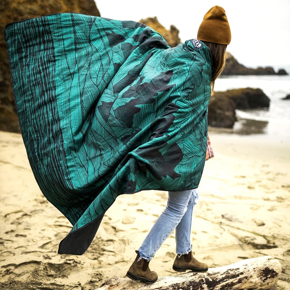 image 1 of FieldDay Blanket - Compact Picnic & Camping Blanket Outdoor Throw | Blue | Blue | One Size | 1