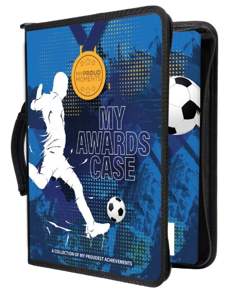 image 1 of My Proud Moments Medal & Certificate Case - Football