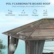 image 3 of Outsunny 3.6x3(m) Hardtop Gazebo Garden Pavilion w/ Polycarbonate Roof, Grey | Grey | Dark Grey | 1
