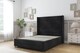 image 1 of Sloomy Sterling Black Naples Divan Bed Base No Drawers With 54 Inch Wingback Headboard & 12 Inch Matching Footboard | Black | Black | King | 1