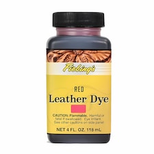 Fiebing's Leather Dye - Professional Alcohol-Based Colour Dyes 4oz | Red | Red