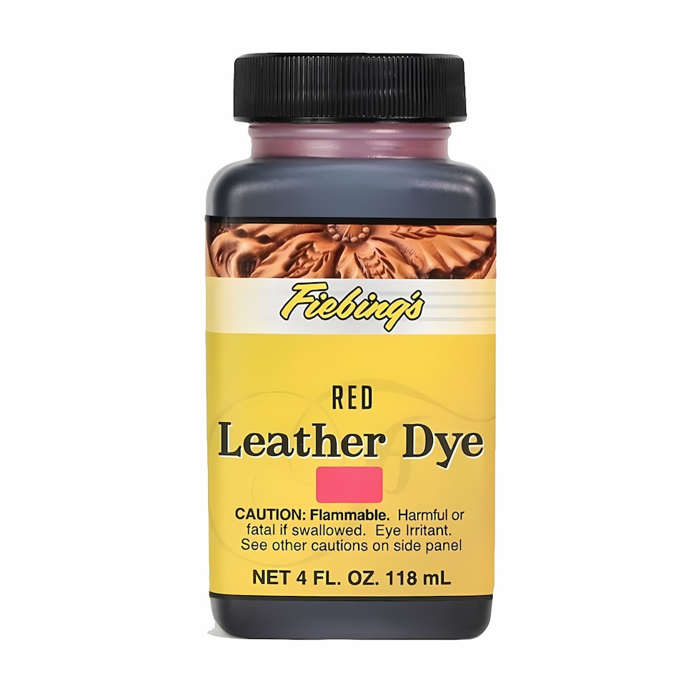 image 1 of Fiebing's Leather Dye - Professional Alcohol-Based Colour Dyes 4oz | Red | Red