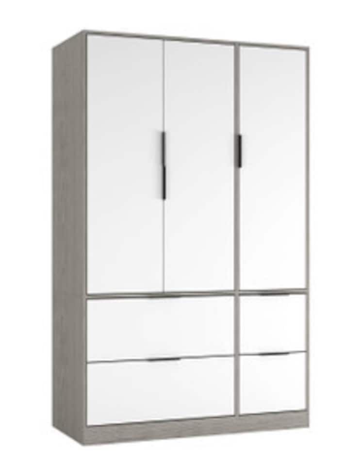 image 1 of FUJI 3 Door 4 Drawer Wardrobe | Grey | Cedar Grey & White | 117 x 55 x 8.5 | 1