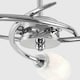 image 1 of ValueLights Modern Chrome 3 Way Ceiling Light With Frosted Glass Shades | Chrome
