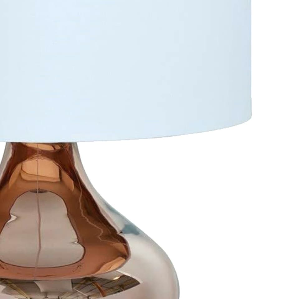 image 1 of Clarissa - 40cm Gold Glass Table Lamp with White Shade Gold | White