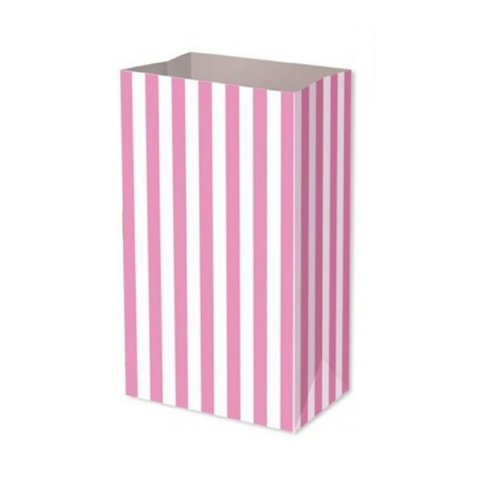 Playwrite Candy Stripe Treat Bag - Pink/White - L