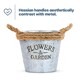 image 3 of Round Zinc Plant Pot 16cm with Hessian Handle