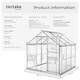 image 6 of Aluminium greenhouse with foundation, UV-resistant