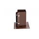 image 9 of 4x Heavy Duty Bolt Down Fence Post Shoe Grip Holder - 75 x 75mm | Brown | 4