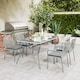 image 8 of Outsunny 5 Piece PE Rattan Garden Dining Set with Cushions, Light Grey
