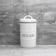 image 2 of Nicola Spring White Farmhouse Sugar Canister - 11cm