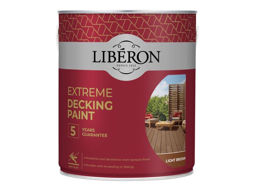 image 1 of Liberon Extreme Decking Paint Gun Metal 2.5 Litre - 126141