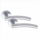 image 2 of Golden Grace 4 Pairs Arched T-Bar Classic Door Handles in Polished Chrome Finish with Spindle and Fixings | Chrome | 4 Pairs