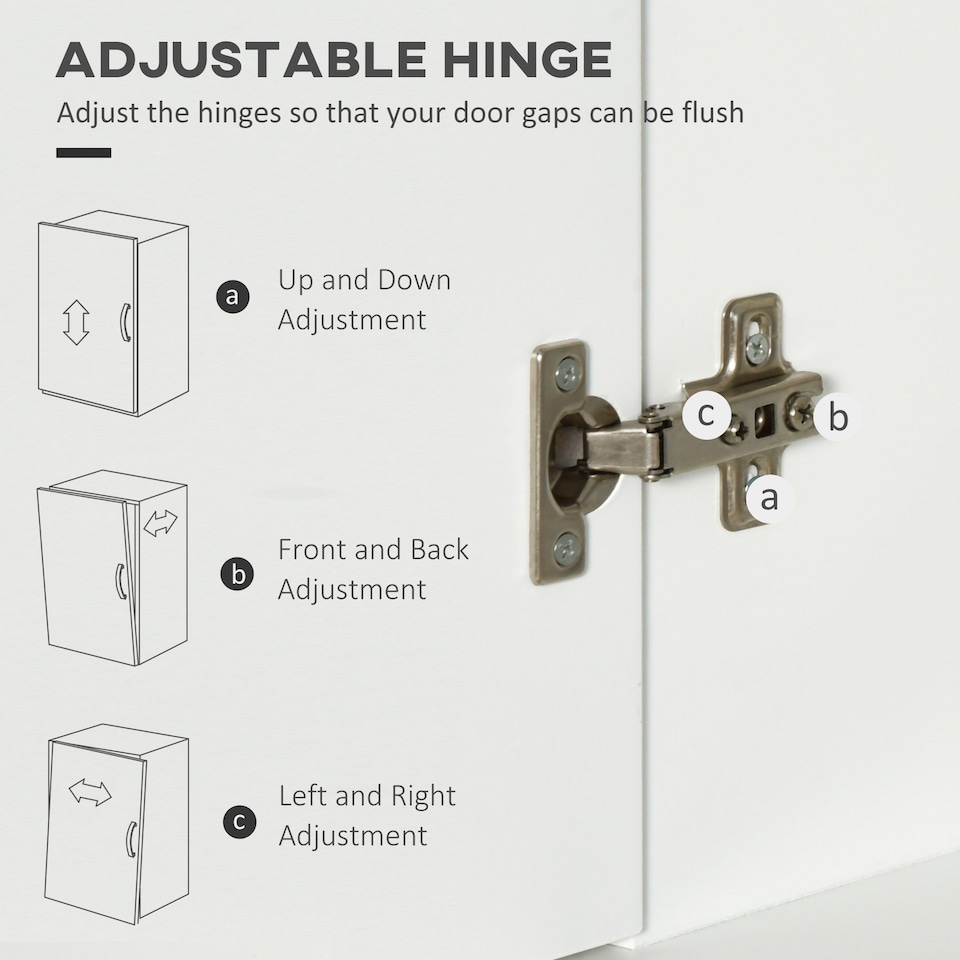 image 1 of HOMCOM 184cm Tall Kitchen Cupboard, Freestanding Kitchen Pantry Storage Cabinet with 4 Doors, 3 Adjustable Shelves, Drawer, Anti-tipping Device, Sideboard Organiser for Dining Room, Living Room, White