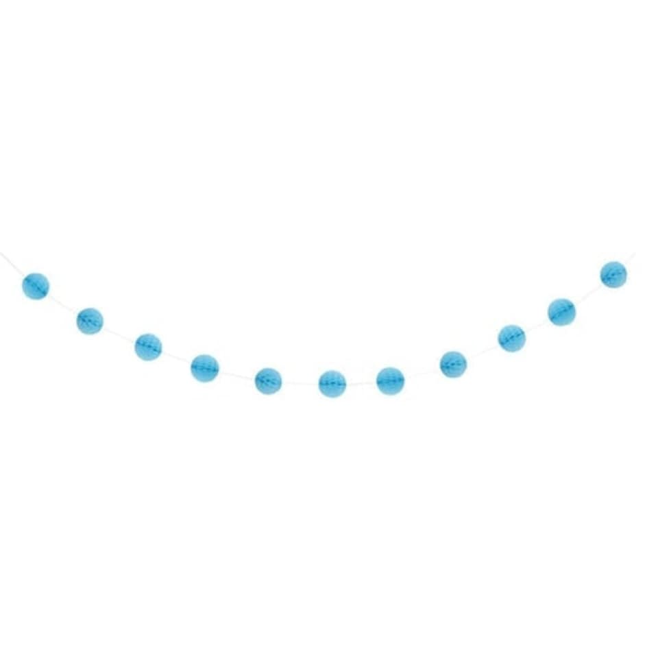 Powder Blue Honeycomb Ball Garland - 213cm
