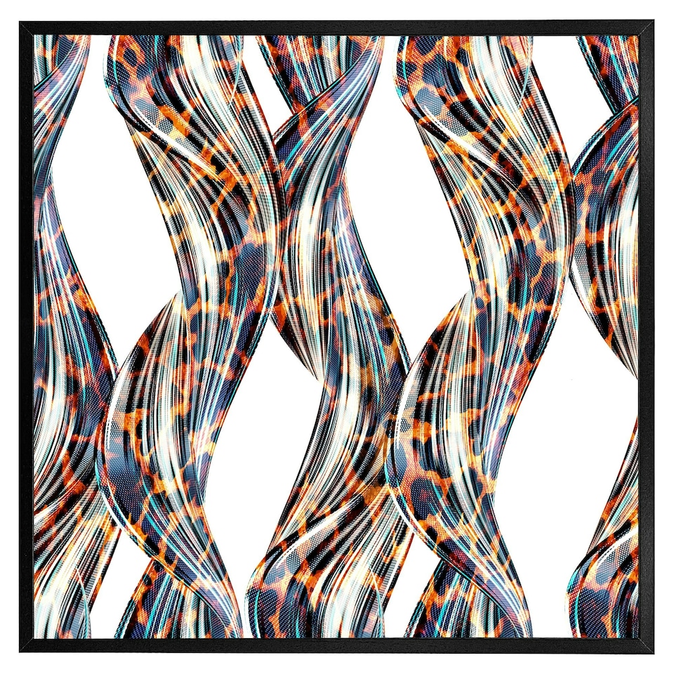 image 1 of Snake & leopard skin (Picture Frame) Black | XL