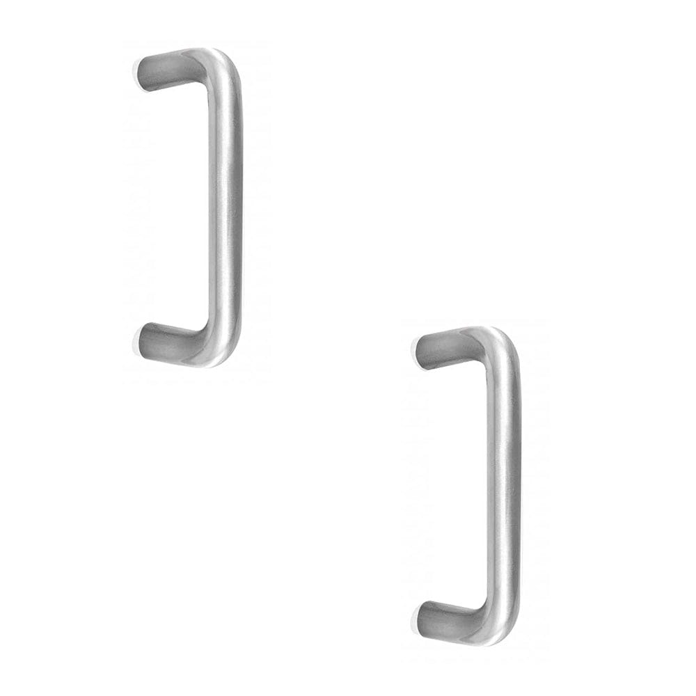 2 PACK Premium Satin Stainless Steel 19mm D Shape Pull Handle - 600mm Length, Grade 201 - Door Handle