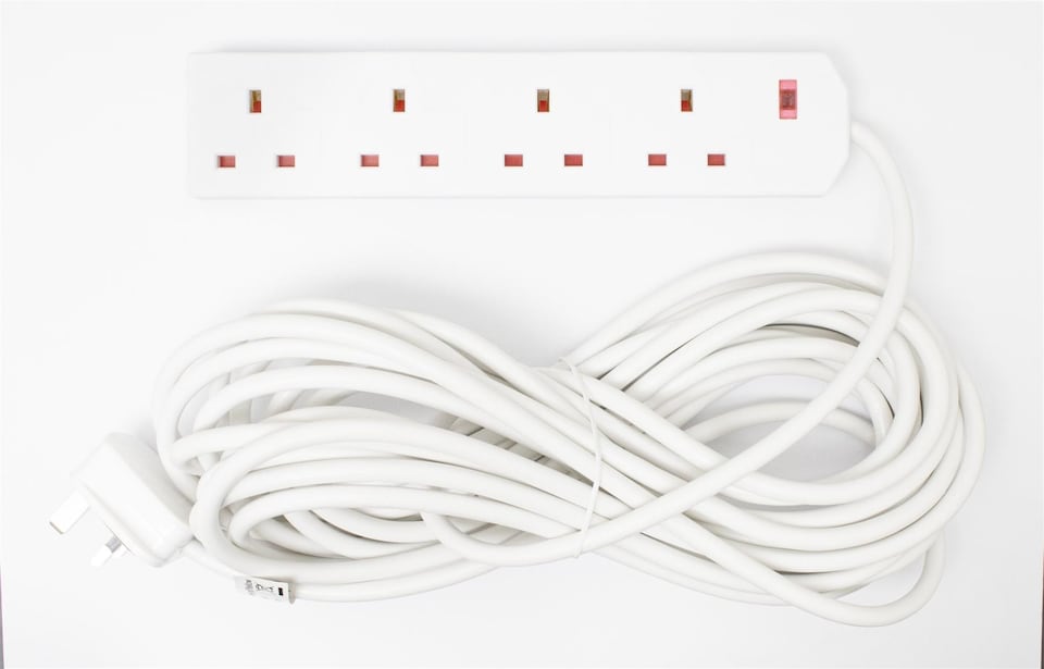 image 1 of Daewoo 4 Gang 10m Extension Lead | White