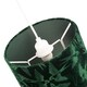 image 5 of Bird Decorated Dark Forest Green Velvet Fabric Lamp Shade with Inner Lining | Green | 10"