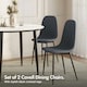 image 2 of VonHaus Cavell Cord Textured Set of 2 Dining Chairs
