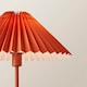image 5 of ValueLights Akira Burnt Orange Pleat Shade Side Table Lamp & Bulb | Orange