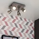 image 2 of ValueLights Touch Square Brushed Silver Spotlight and Cool White Bulb