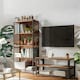 image 6 of Industrial 4 Tier Bookcase Storage Cabinet Rustic Brown Brown | One Size